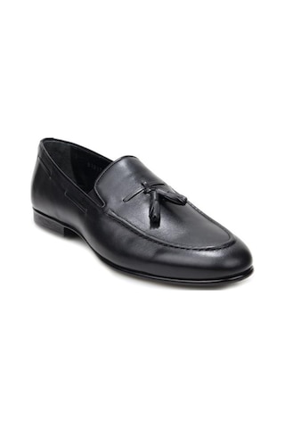 Pisagor Ps-3071 Erkek Hakiki Deri Loafer Ayakkabı Siyah