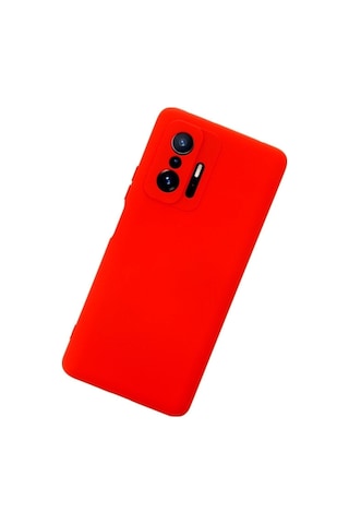 Xiaomi Mi 11t Pro Ile Uyumlu Kılıf Nano Içi Kadife Kırmızı Renk Kamera Korumalı Silikon Kapak Col169825-kırmızı