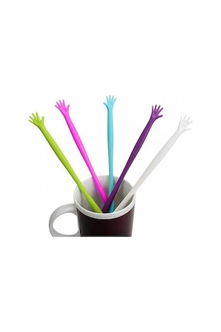 El Şeklinde Karıştırıcı Çubuk Çırpıcı Çay Kahve Karıştırma Servis