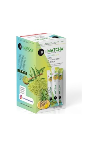 Matcha Premium Japanese Matcha & Bromelain Limon Aromalı Detox Burner Form Çayı 1 Kutu