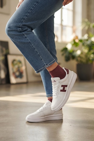 Ayakkabı Fuarı Elit Asqla1457 Kadın Klasik Sneaker Beyaz
