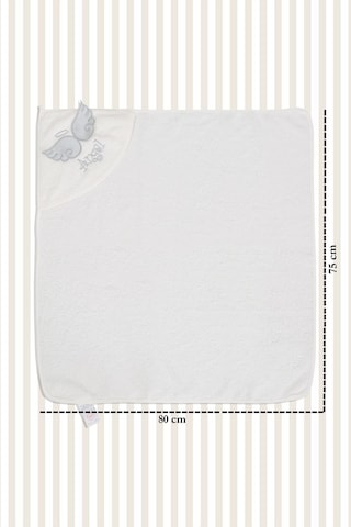 %100 Pamuk Yenidoğan Bebek Kundak Nakışlı Banyo Havlu Pembe Standart