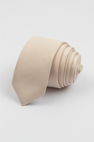 Tudors İnce Kendinden Desenli Erkek Kravat - Kahverengi (298390605) Kahverengi