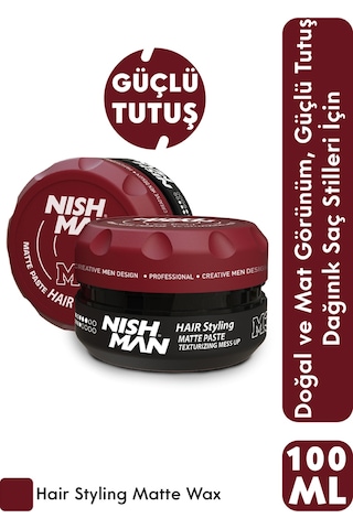Mess Up Mat Şekillendirici Wax M3 100ml Mat Görünüm Orta Tutuş Oynanabilir Yapı