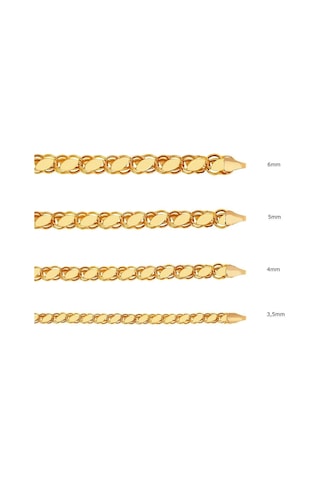 Pullu Bileklik 3 Mm 14 Ayar Altın Altın