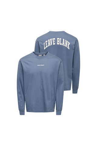 Only & Sons Onsfred Life Rlx Ls Varsity Tee Erkek Sweatshirt 22039026 Mavi