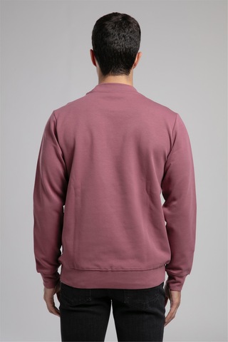 Lee Cooper Dorres Erkek O Yaka Sweatshirt Gül Kurusu-21006 Gül Kurusu