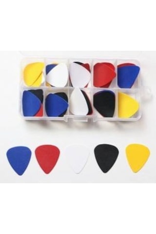 100 Adet Lice Renkli Pvc Gitar Penası-100 Adet