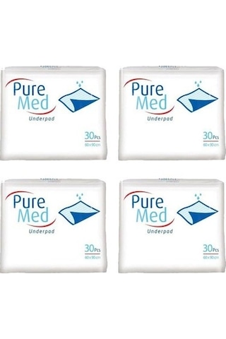 Puremed 60 x 90 CM Yatak Koruyucu Örtü 30'lu x 4 120 Adet Puremed 60 x 90 CM Yatak Koruyucu Örtü 30'lu x 4 120 Adet