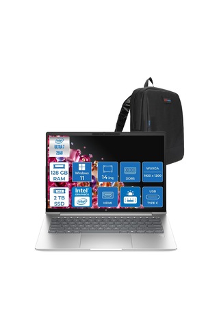 HP Probook 4 G1I C9FH1ETH34 Core Ultra 7 255U 128 GB 2 TB SSD 14" Wuxga W11H Dizüstü Bilgisayar +zettaçanta
