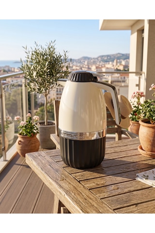 Yeni Nesil Png-7008 İçi Cam Termos 2 Litre Siyah Renk