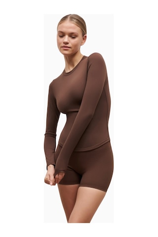 Because Of Alice Base Sculpting Long Sleeve Top Uzun Kollu Şekillendirici Kadın Üst Kahverengi
