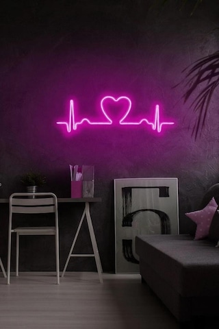 Love Rhythm - Led Dekoratif Duvar Aydınlatması Neon Duvar Yazısı Sihirli Led Mesajlar
