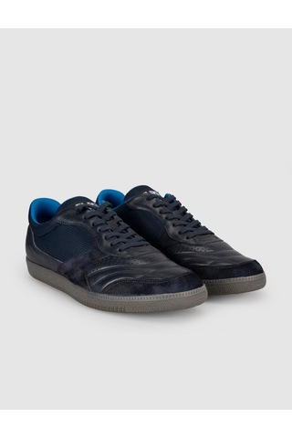 Cabani Lacivert Hakiki Deri Erkek Casual Sneaker