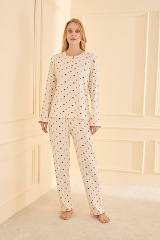 Relax Mode Kadın Bej Kaşkorse Pijama Takımı - 70809r