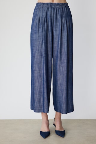 On Kadın Pileli Geniş Paça Pantolon 74120 Indigo