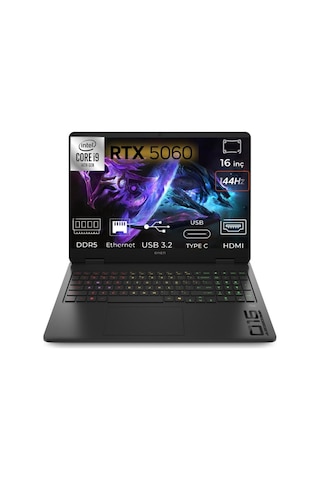 Hp Omen 16-AM0033NT C39J7EA-K23 i9-14900HX 128 GB 2 TB + 2 TB SSD 8 GB RTX 5060 16" Free Dos Wuxga Dizüstü Bilgisayar