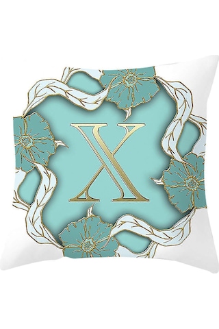 Yastık Kılıfları Alfabe Dekoratif Yastık Kılıfları Harf Çiçekleri Diğer