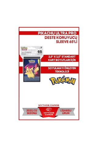 Ultra Pro - Pikachu Deste Koruyucu Sleeve 65'li Paket