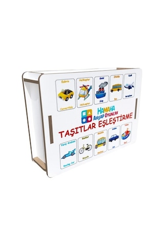 Taşıt Resimleriyle Zihinsel Becerileri Geliştiren Ahşap Oyuncak