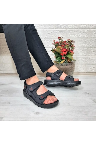 Fiyra Gnpl Siyah Rahat Erkek Günlük Sandalet 001