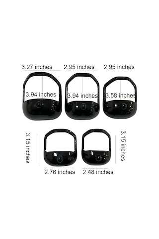 Keçi Sakalı Tıraş Şablonları Seti, 5 Boyut, Her Sakal Kullanımına Uygun Hediye Seti, Siyah