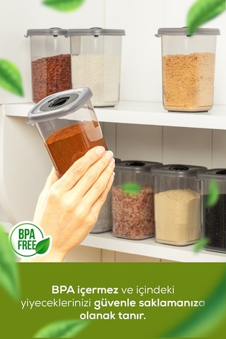 Vienev 12'li Döner Başlık Kapaklı Etiketli Hava Geçirmez 0,45 Lt Baharat Saklama Seti Antrasit