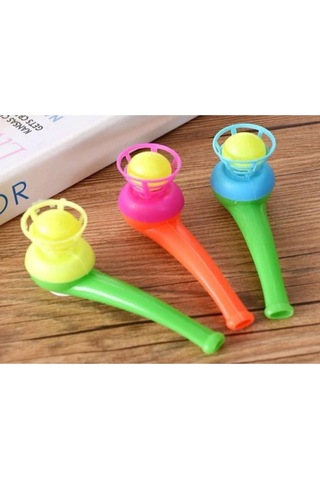 5 Adet Saksafon Top Üfleme Oyunu Karne Hediyesi Eğitici Oyuncak Pipetli Popit 5