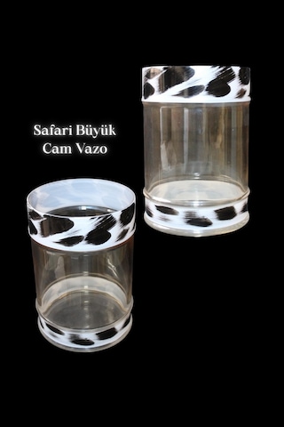 Safari Büyük Cam Vazo Çok Renkli