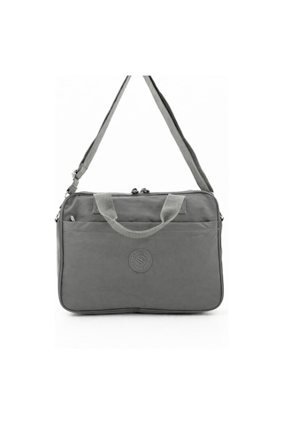 Sanmorris Unisex Klinkır Koyu Gri Renkli Suya Dayanıklı Laptop Bölmeli Çapraz Askılı Evrak Ve Laptop Çantası Koyu Gri