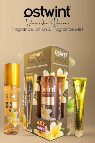 Ostwint Vanilla Bean Vücut Spreyi, 200ml Vücut Kremi, 50ml Ferahlatıcı Deniz Esintisi, Çiçeksi Parfü