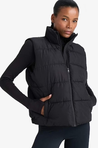 Defacto Defactofit Su İtici Regular Fit Fermuarlı Sporcu Su Geçirmez Şişme Yelek E9209ax25aubk81 Siyah