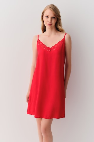 Suwen Amour Kısa Gecelik Sh26101613082 Kırmızı