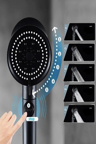 Star Stoplu Siyah El Duşu Siyah