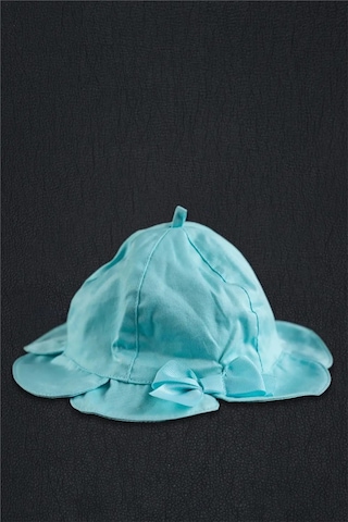 Kız Bebek Açık Mavi Kurdele Detaylı Şapka Açık Mavi