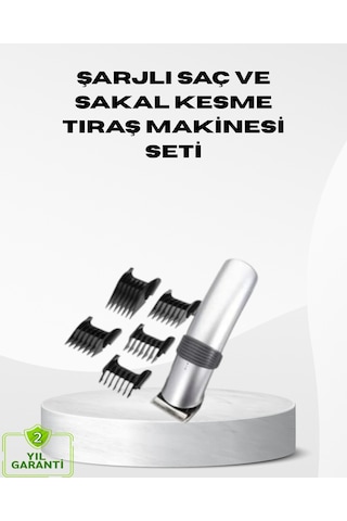Kablosuz Profesyonel Tıraş Makinesi Şarjlı, 60 Dakika Kullanım Süreli, Çelik Bıçaklı, Sessiz Motor 1 - 2 Saat