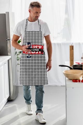 Trust No One Mutfak Önlüğü Keten Kumaş, Uluslararası Yıkama Ve Solmama Sertifikası Çok Renkli