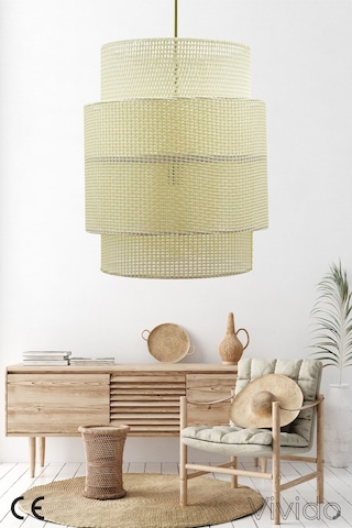 Hasır Krem Bohem İskandinav Avize Krem