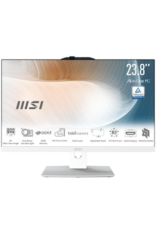 MSI Modern AM242P 1M-1224EU Core 5-120U 8 GB 512 GB SSD 23.8″ W11P AIO Masaüstü Bilgisayar