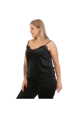 Kadife Dantelli Ip Askılı Atlet