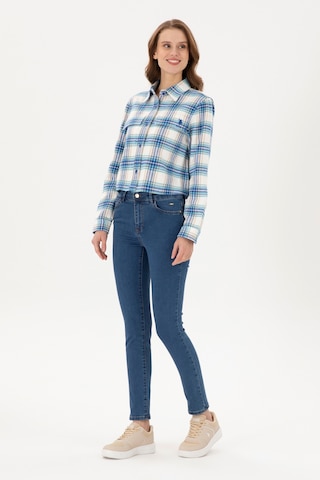 U.S. Polo Assn. Kadın Mavi Toothpick Fit Jean Pantolon 50297503-DN0022