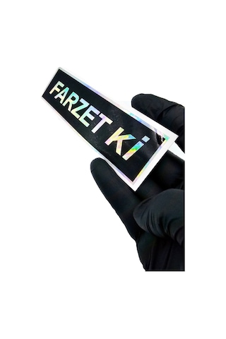Farzet Ki Sticker Hologramlı Oto Sticker Oto Cam Yazısı - Farzet Ki Araba Cam Yazı Sticker