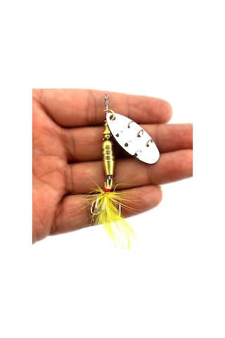 6.8 Cm Dönen Payetli Kaşık Tüy Kuyruklu 6 Kanca Olta Takımı