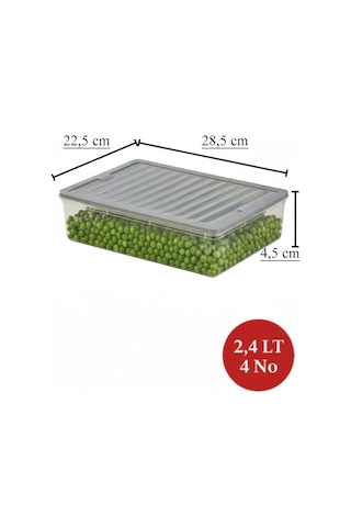 2,4 Lt Multi Saklama Kabı Difrize Uygun 12 Adet No:4 Şeffaf