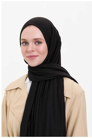 Burden Ipek Penye Şal Siyah