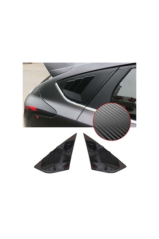 Symbee Ford Focus St Rs Mk3 İçin Abs Plastik Arka Cam Perdesi, Karbon Fiber Stili