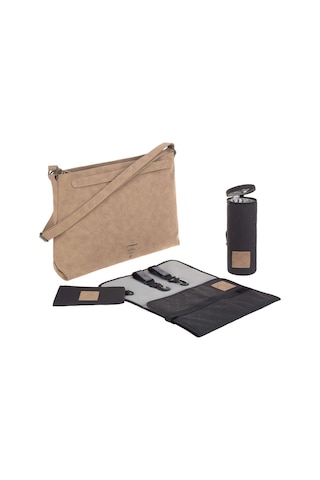 Lassig Shoulder Bebek Bakım Seyahat Çantası Camel Krem