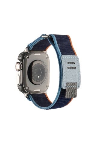 Apple Uyumlu Watch Ultra 49mm Hasır Kordon Zore Krd-106 Strap Kayış-lacivert