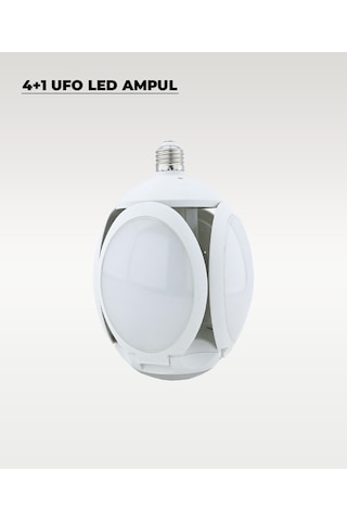 60w Ufo 4+1 Kanatlı Ampul 6500k Beyaz Işık 1 Adet