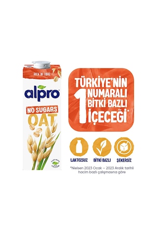 Alpro Şekersiz Yulaf Sütü 1 L